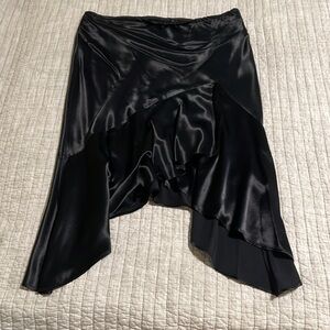 🔥🔥Black Asymmetrical Wrap Skirt